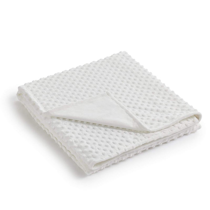 RelaxBlanket 60''x80'' Duvet Cover for Weighted Blanket | Premium Super Soft Minky Dot | White - Image 1